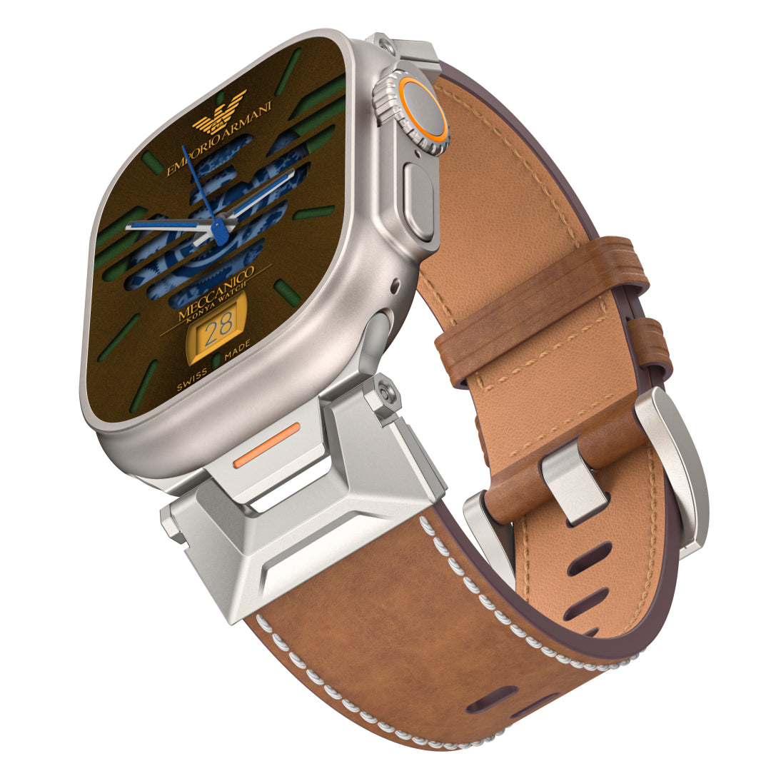 Mecha Leather Band For Apple Watch